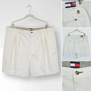 Tommy Hilfiger Men’s Golf Chino Shorts 100% Cotton Pleated Front Wide Leg